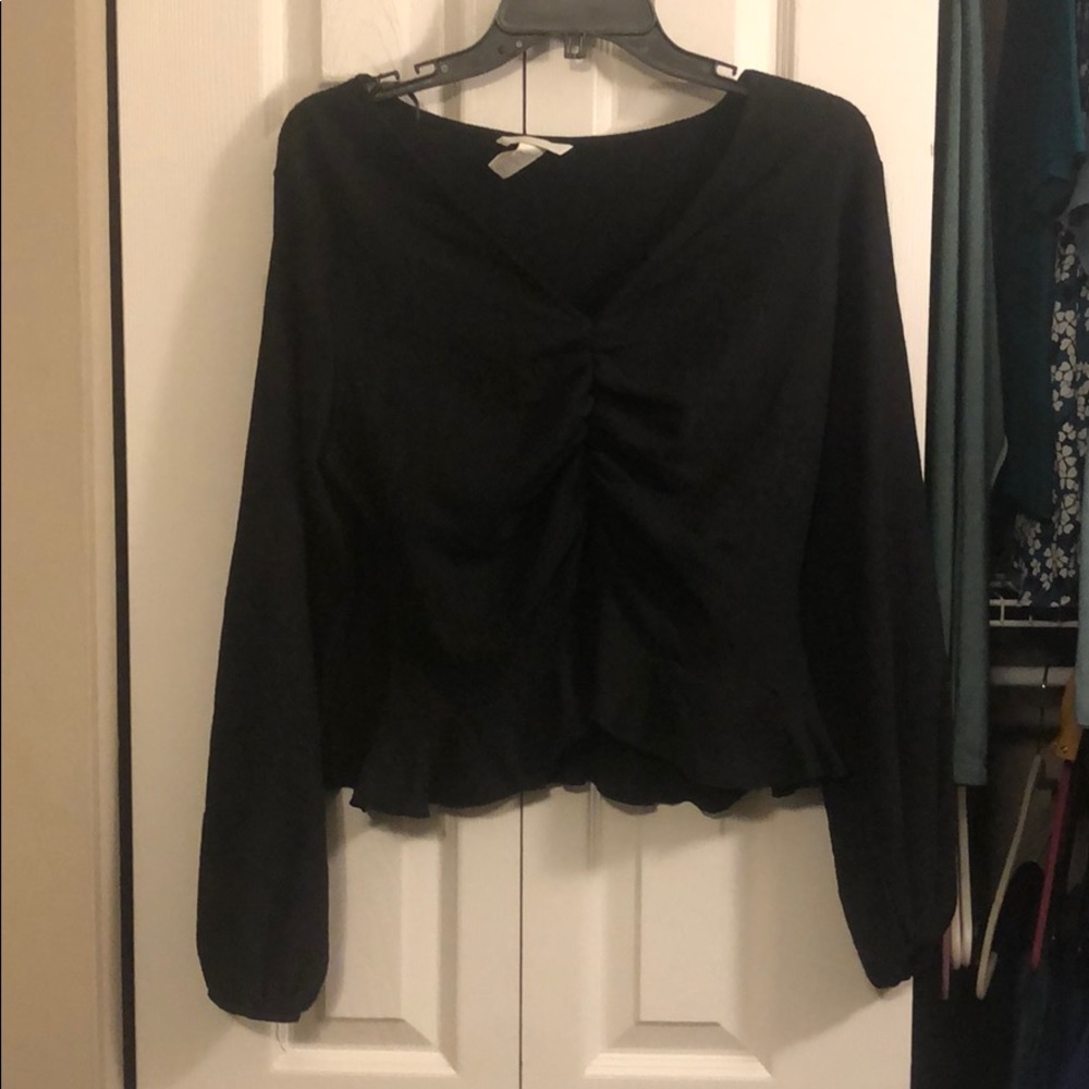 H&M M BLACK CROP